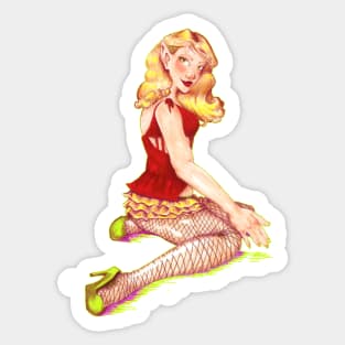 Elven Party Girl Sticker